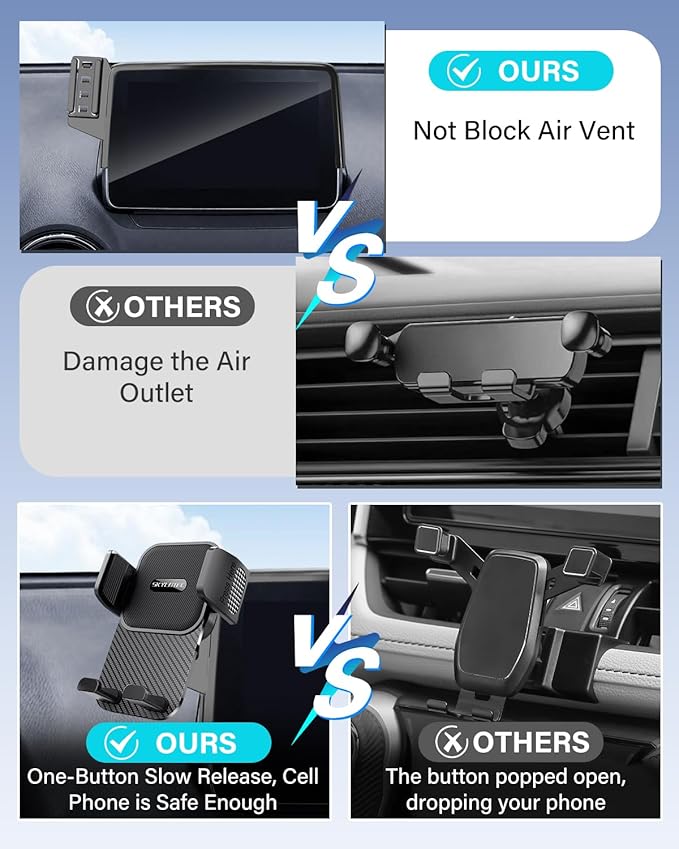 SKYLOTEC Phone Mount for Lexus RX350 RX350L RX450h RX450hL 2020 2021 2022 Accessories 12.3-Inch Screen Fixed Clip, Automobile Cradles Car Phone Holder, Cell Phone Base Not Block Air Vent