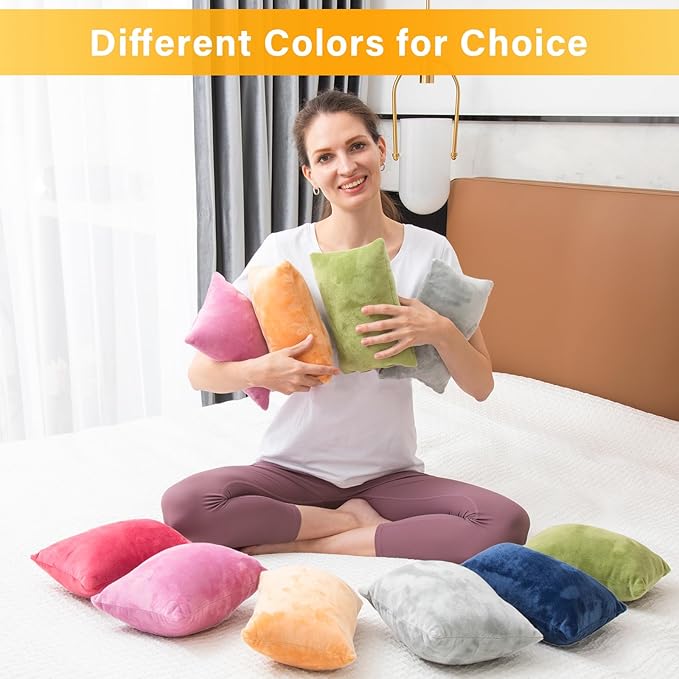 2 Pack Small Pillow, Memory Foam Mini Pillow 11 X 7 Inches for Travel, Sleeping, Nap and Neck, Knee, Lumbar Support, Tiny Cushion for Pet, Dogs (Grey)