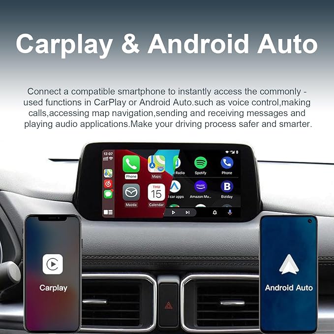 Mazda Apple CarPlay & Android Auto Wired Adapter with Fast Charge & Type-C Port | 2024 Upgraded Retrofit Kit for MZD Connect (2015-2020) | CX-5/CX-9/Mazda3/6/MX-5 | OEM TK78-66-9U0C Hub (P2 PRO)
