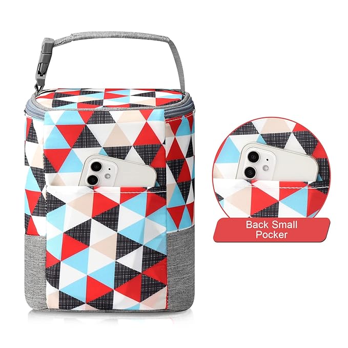 Accmor Breastmilk Cooler Bag, Baby Bottle Cooler Bags, Insulated Bottle Cooler Tote Bags On The Go, Fits 4 Large 8oz Bottles, for Nursing Mom Daycare Travel