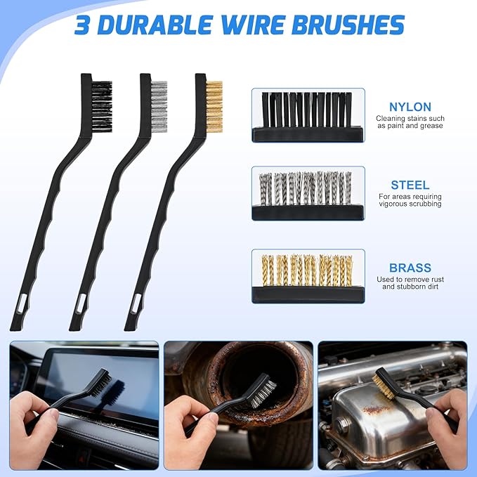 Nilight 37PCS Car Detailing Kit Auto Cleaning Tools Wash Set with Storage Carry Bag Home Use for Interior Exterior Deep Clean Car Care Windshield Dashboard Seat Air Vents Wheels Tires, Blue