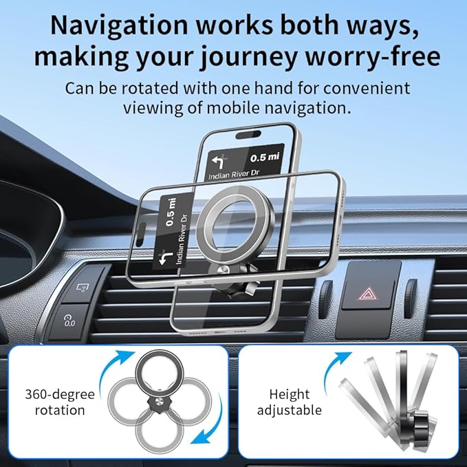 Car Magnetic Phone Mount for Toyota RAV4 2013 2014 2015 2016 2017 2018 Auto Interior Accessories Best Cellphone Holder Mobile Cradle Cell Phones Navigation Charging Screen Stand Accessory