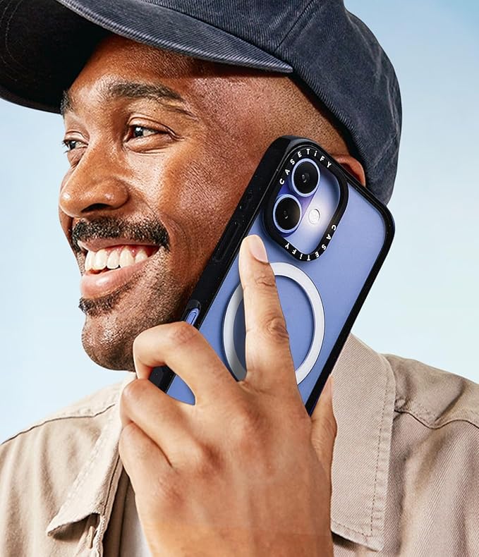 CASETiFY Impact Case for iPhone 15 Plus [8.2ft 4X Military Grade Drop Protection/Compatible with Magsafe] - Tomatoes - Clear Black