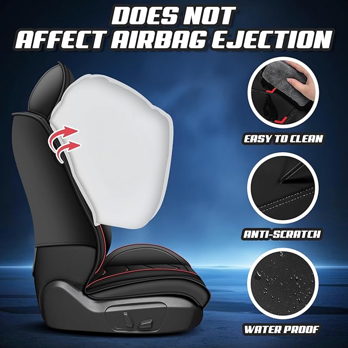 Car Seat Covers for Lexus ES 350 2007-2026, Premium Nappa Leather Car Seat Cover, Stylish Sport Seat Covers， Automobile Seat Cover Sets.(Standard 5 Seats/Black)