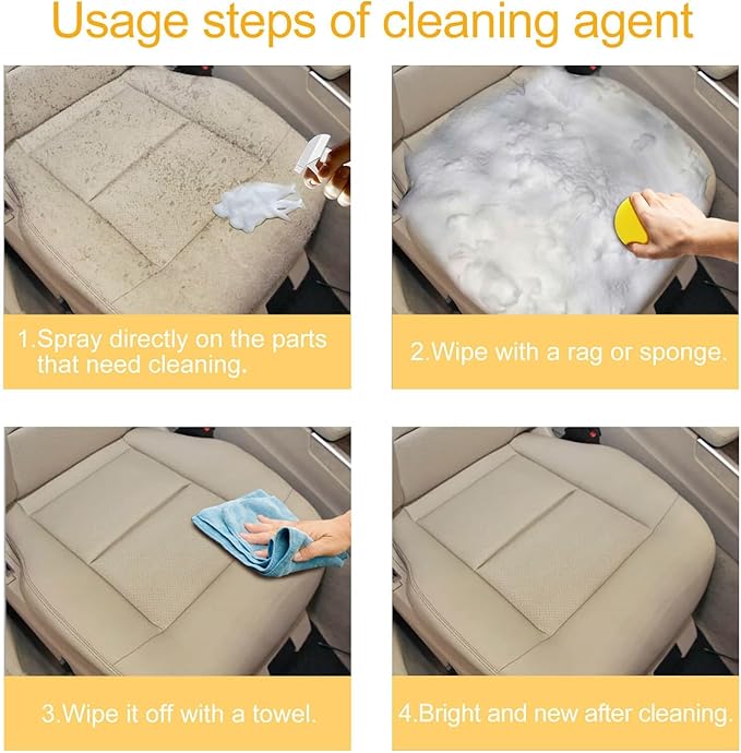 Foam Cleaner for Car, Foam Cleaner All Purpose, Foam Cleaner for Car Interior, Multi-Purpose Car Upholstery Cleaner for Car Seats Leather (1PC)