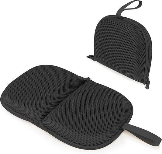 Foldable Cooling Gel Seat Cushion with Mesh Cover, Foldable Chair Cushion for Driving and Travel, Ventilative Mesh Cushion of Cooling Gel & Memory Foam for Fatigue Relief (1 in Black)