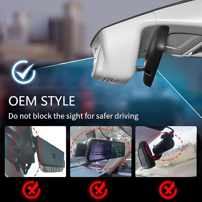 Mangoal 4K Honda CRV Dash Cam Custom fit for Gen6 CR-V & CR-V Hybrid 2023-2026(Gray)(Model B), Integrated OEM Look, UHD 2160P Video, WiFi & App, 64GB Card