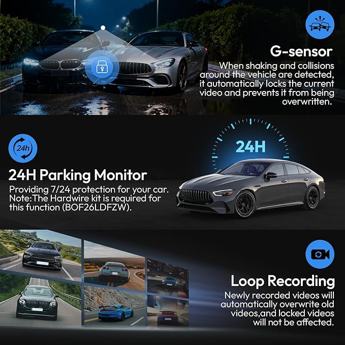 4K Dash Cam for 2024 2025 2026 Toyota Grand Highlander XLE Limited Platinum (AS10),OEM-Style,UHD 2160P Video, Built-in WiFi & APP, Loop-Recording,G-Sensor,Plug & Play,64GB Card