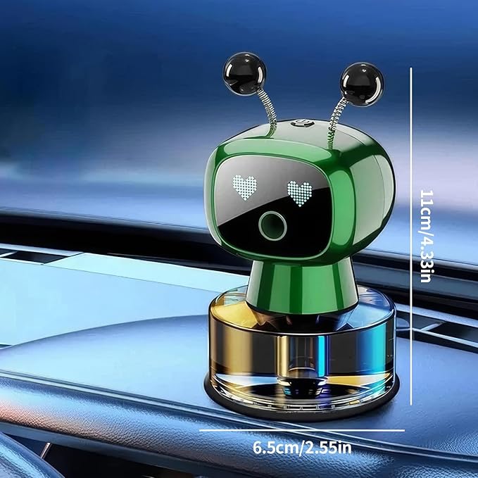 Amposei Smart AI Robot Air Freshener, Aromatherapy Diffuser, Automatic Spray for Car, Ideal Gift Decor for Perfume Lover (Red Hilton)