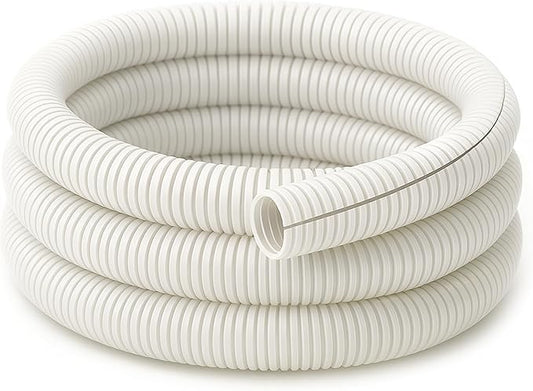 Electriduct Split Wire Loom Tubing Polyethylene Corrugated Flexible Conduit - 3/4" Nominal Size - 500 Feet - White