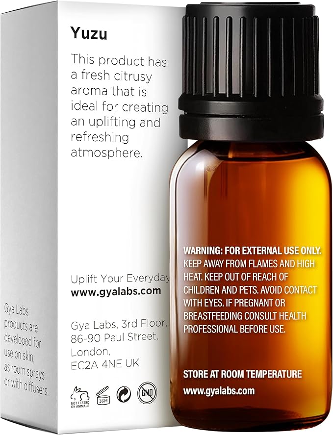 100% Pure Yuzu Essential Oil - 0.34 Fl Oz - Yuzu Oil for Hair, Skin, Diffuser, Aromatherapy & DIY Candle Making Scent