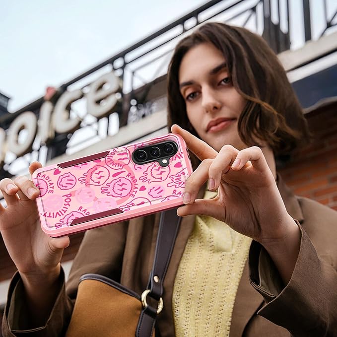 for Samsung Galaxy A36 5G Phone Case - Compatible with MagSafe Women Girls Cute Magnetic Protective Cover Girly Unique Fashion Heavy Duty Shockproof Design for Samsung A36 5G Cases 6.7"
