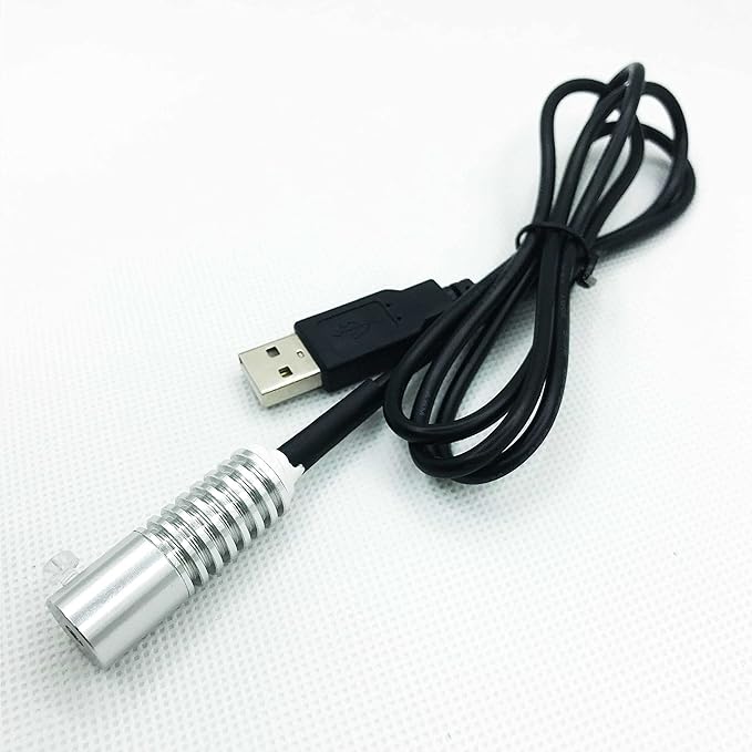 Side Glow Fiber Optic USB Light Source Illuminator Fiber lamp Light Source Guide Fiber LED Light Source 5V Fiber Small Light Source (Red, 3mm)