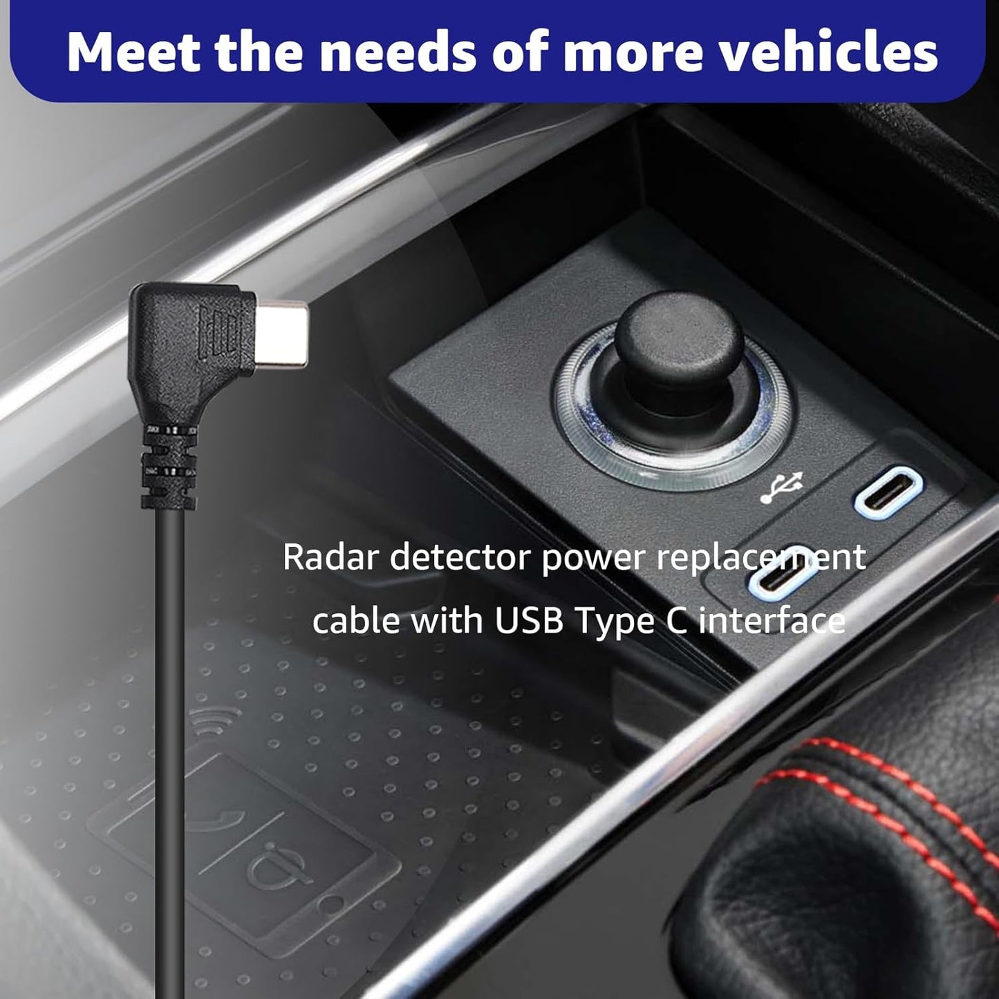 USB-C to RJ11 Plug Cable,Radar Detector Cable for Uniden R1 R3 R7 Escort MAX360 MAX 360c IX IXc Beltronics Cobra Passport 9500i Radenso XP etc(4.92FT)
