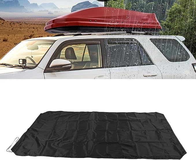 Pssopp 210D Oxford Cloth Water Proof Box Lid Cover,Tent Trailer Cover Travel Trailer Roof Cover car Roof Top Tent Trailer Cover for SUV Rooftop Travel Luggage Rack (230 * 145cm)