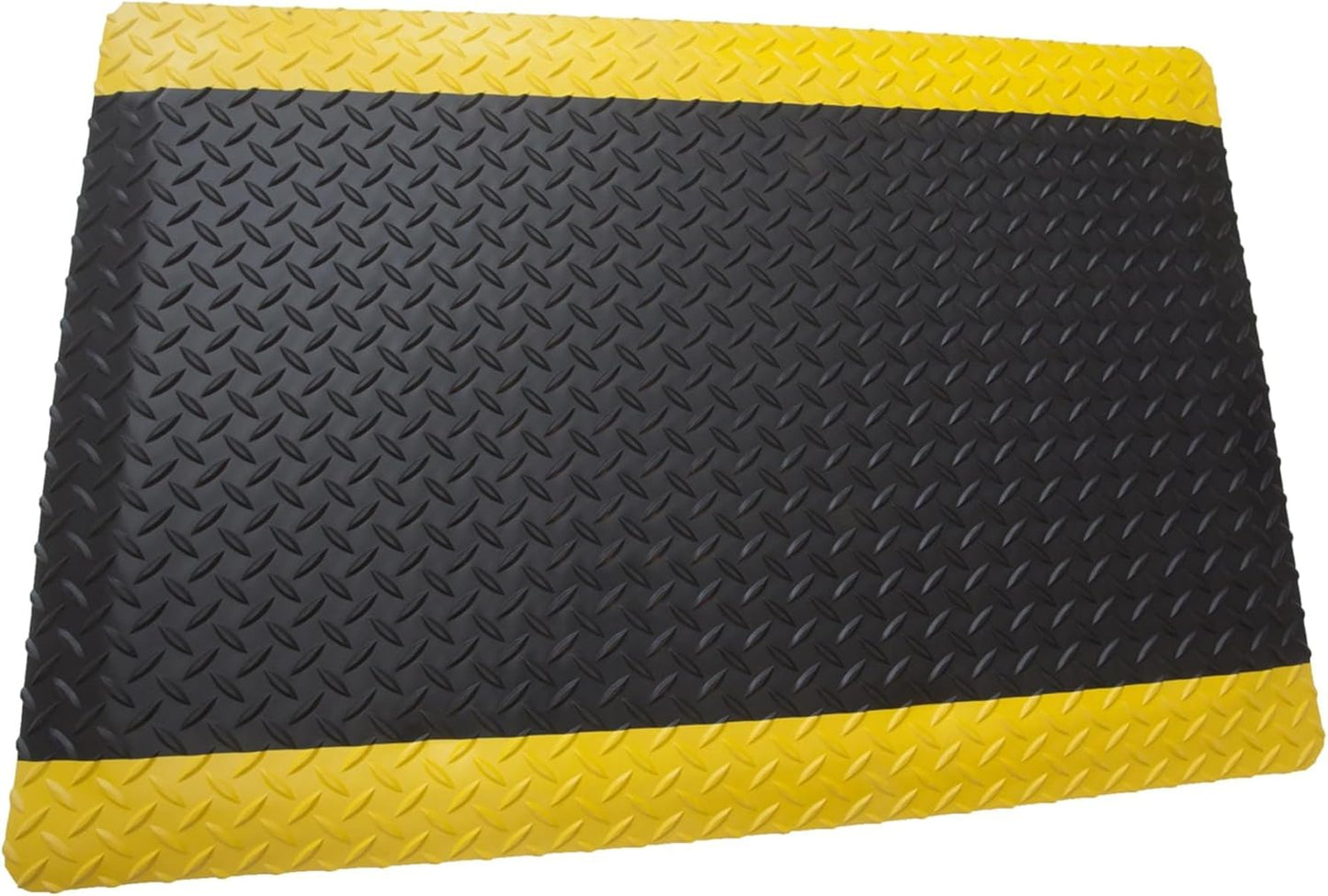 Rhino Mats, American Classic Diamond Anti-Fatigue Mats, Industrial Ergonomic Comfort Standing Mat for Work, Home, Garage, Office, Kitchen or Anywhere (Black/Yellow 9/16" Thick, 3 FT. x 12 FT.)