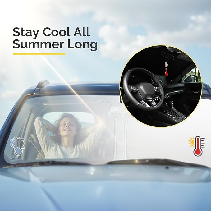 Car Windshield Sun Shade Compatible with 2020 2021 2022 2023 2024 2025 2026 Toyota Highlander Accessories Sunshade Custom for Highlander L LE XLE Limited Platinum Windshield Sun Visor