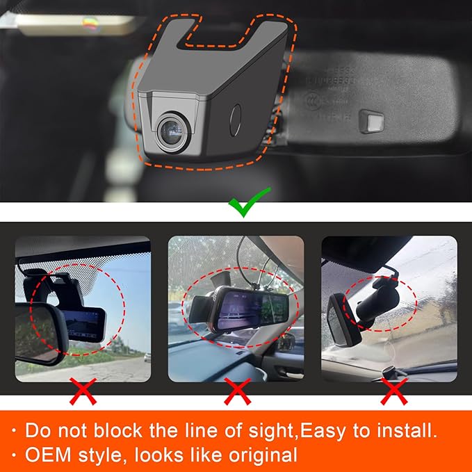 Mangoal Front 4K & Rear 1080p Dash Cam Custom for Ford Explorer U502 2011-2019, Base XLT ST_Line Limited Timberline Platinum King Ran(Model B), UHD 2160P Video, WiFi & App, 128GB Card