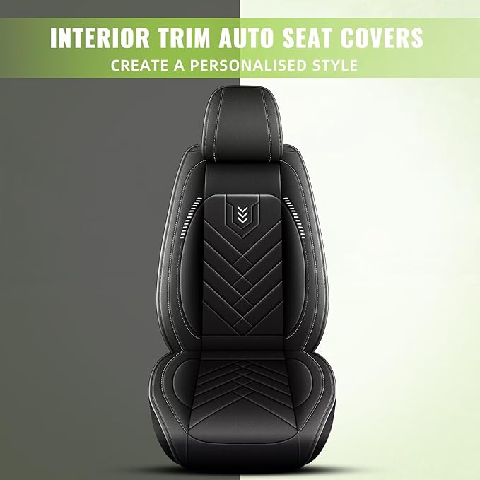 AOMSAZTO Car Seat Covers Fit for Buick Encore 2017-2026: Full Set Waterproof Faux Leather Automotive Seat Covers Vehicle Seat Cushion Protector Car Interior Covers(5 Seats Black)