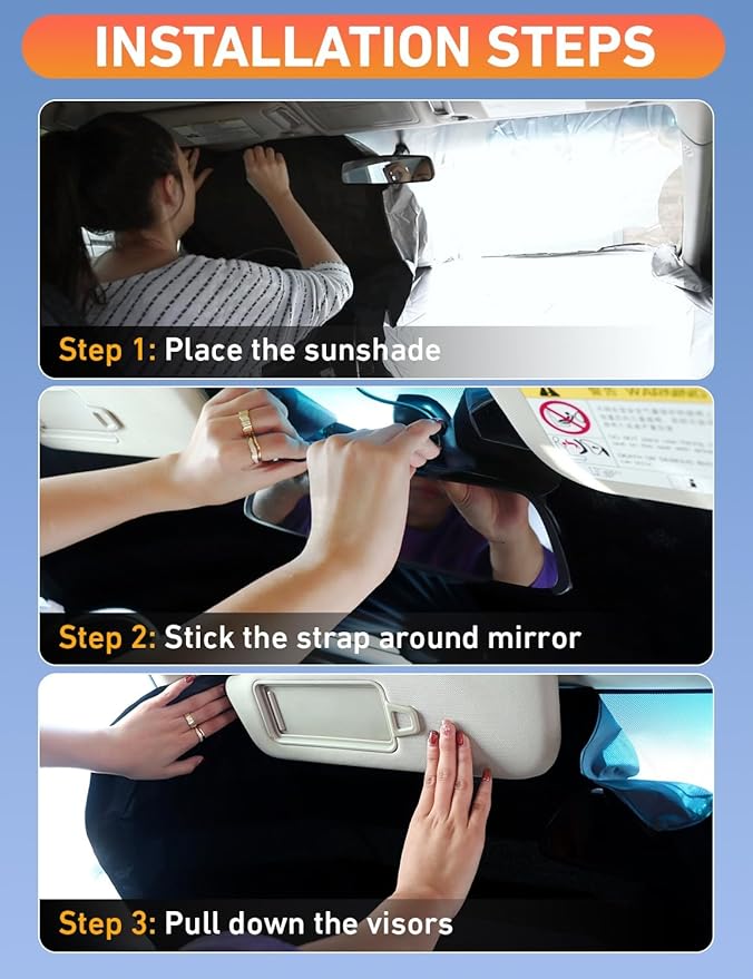 EcoNour Windshield Sun Shade Compatible for Mazda CX-30 2019–2026 | Custom Fit Crossover Front Window Sunshade | Foldable Heat & UV Reflective Sun Visor