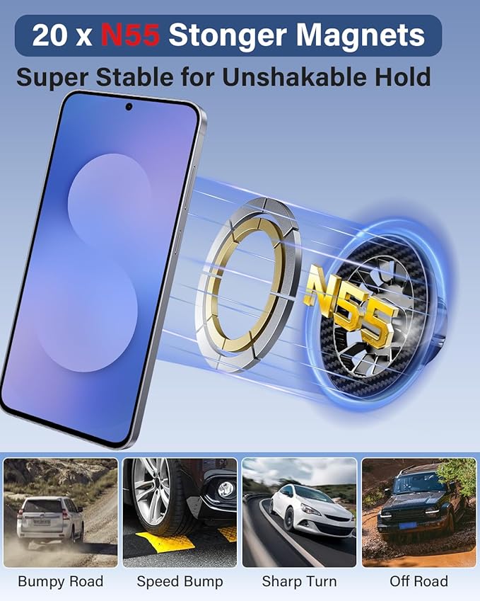 SKYLOTEC Car Phone Holder for Nissan Rogue/Rogue Sport 2014 2015 2016 2017 2018 2019 2020 Accessories Automobile Cradles Magnetic Phone Mount Compatible with MagSafe, Strong Magnets Cell Phone Base