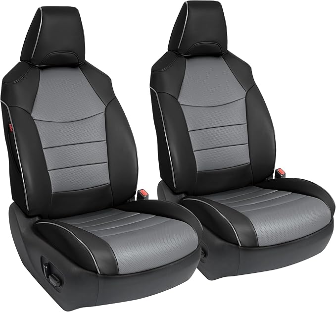 Custom Fit RAV4 Only Hybrid Seat Cover for Toyota RAV4 2019 2020 2021 2022 2023 2024 2025 Prime&Hybrid SE/XSE,Faux Leather,2-Row Full Set,(Black&Grey)