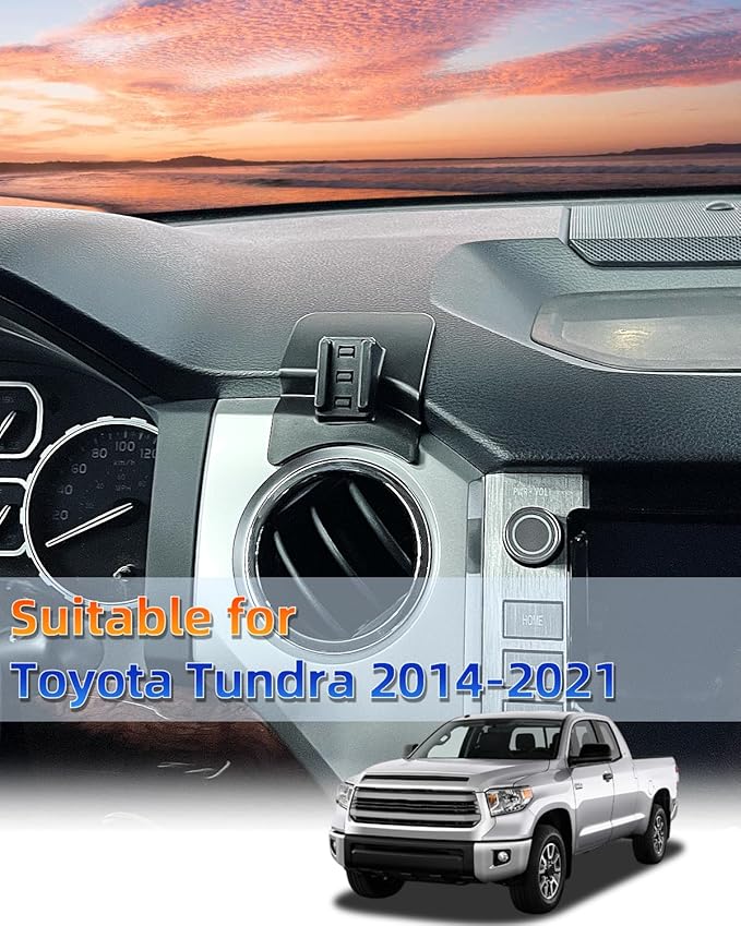 PZK Car Phone Mount for Toyota Tundra 2014 2015 2016-2020 2021 Accessories Custom Air Vent Car Phone Holder Compatible with Magsafe Hands Free 360° Rotation Cell Phone Automobile Cradles