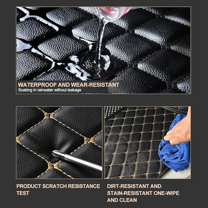 Custom Car Floor Mats Custom Logo/Pattern for SUV Van Truck Sedan Coupe Car Mats Full Surrouded Floor Mat All Weather Waterproof and Anti-Slip Protection Car Floor Liners(Purple)