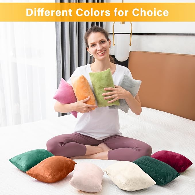 2 Pack Small Pillow, Memory Foam Mini Pillow 11 X 7 Inches for Travel, Sleeping, Nap and Neck, Knee, Lumbar Support, Tiny Cushion for Pet, Dogs (Orange)