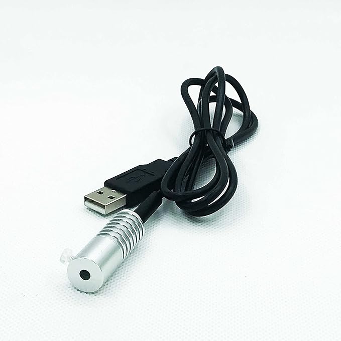 Side Glow Fiber Optic USB Light Source Illuminator Fiber lamp Light Source Guide Fiber LED Light Source 5V Fiber Small Light Source(Green, 10mm)