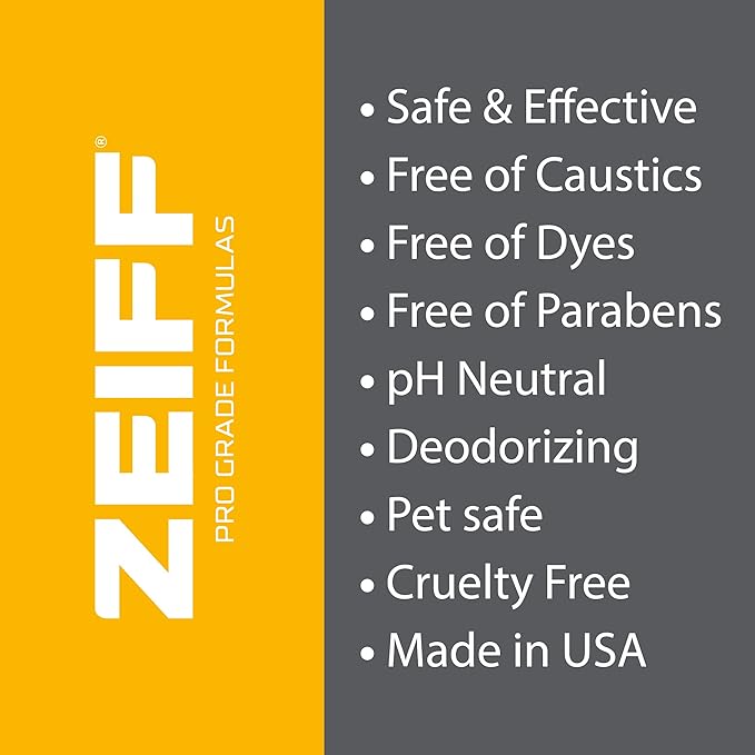 Zeiff Pro-Grade Multi-Purpose Probiotic Enzyme Cleaner - Powerful Cleaning & Odor Eliminating Formula For Professional & Home Surfaces - 32 Ounce - Fragrance Free, 2 Pack