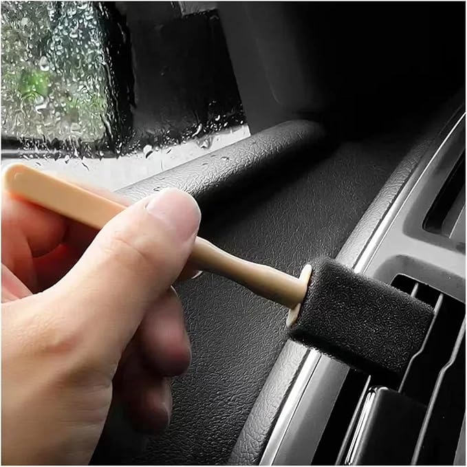 Car Air Conditioner Vent Cleaner Brush – Compact Detailing Tool for Cars, Homes, and Offices – Sponge Head, Sturdy Handle(30pcs)