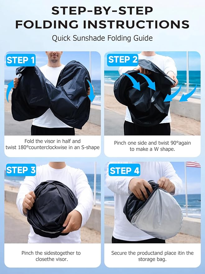 DMJN Windshield Sun Shade for Tesla New Model Y, Y & 3 (2017-2026), Car Sunshade for Front Windshield [100% Efficient Block UV & Scorching Sun] UPF50+ Heat Block - Protect Interior & Keep Cooler
