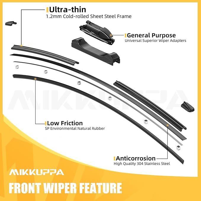 MIKKUPPA 24"+17"+13" Windshield Wiper Blades Replacement for GMC Terrain 2011 2012 2013 2014 2015 2016 2017 Original Factory Equipment All Season Front Rear Wiper Blade Set (Pack of 3)