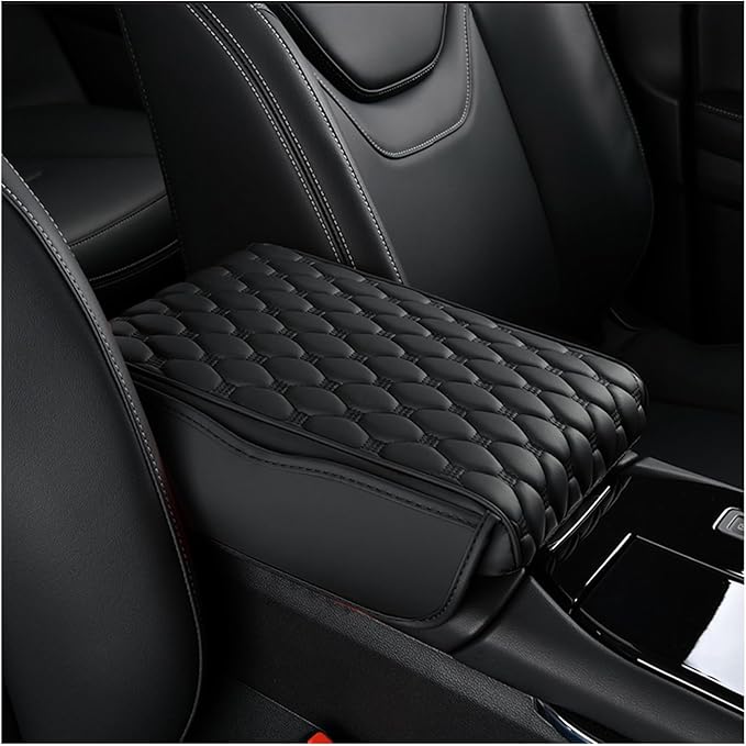 Car Center Console Cover for Volvo S40/S60/S70/S80/S90 234 964 P24 Y20 R TS AS Sedan, Thick Armrest Cushion Pad with Side Storage Pockets, Center Console Protector, Arm Rest Cover