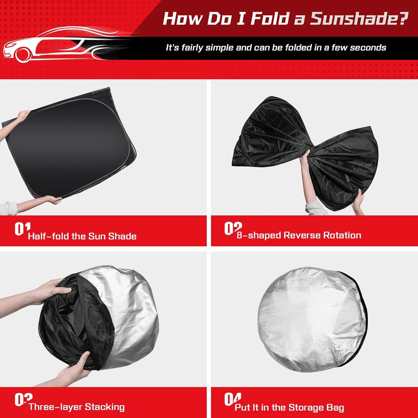 ARISMOTOR Windshield Sun Shade for NIS-san Titan 2020-2024, Custom Fit Foldable Front Window Sunshade Sun Visor Protector, Block UV Rays Keep Your Car Cooler