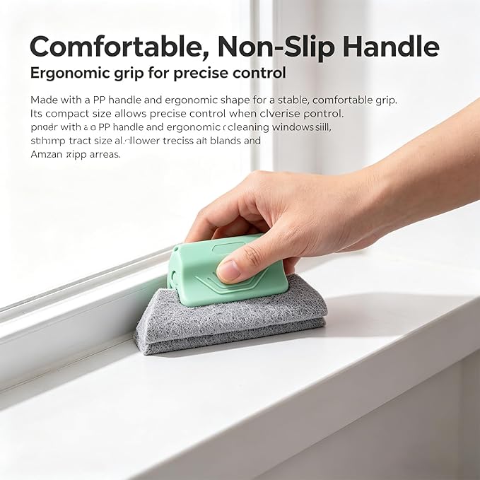 2026 New Magic Window Track Cleaner, Window Groove Cleaning Brush Tools Set, for Cleaning Tile Grout, Louver Blades, Car Air Conditioning Vents, and Narrow Gaps (6pcs Gray)