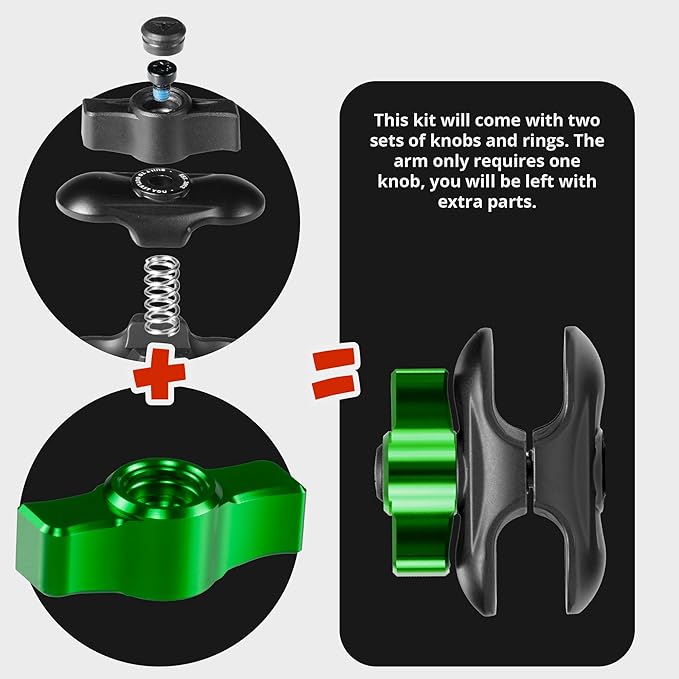 Tackform Link Phone Mount with Top Dash Clip - Compatible with 2021-2025 Ford Bronco | Aluminum | Zero Slip, Anti-Scratch | Universal Magnetic Phone Holder | 2" Arm | Green | (NOT MAGSAFE Compatible)