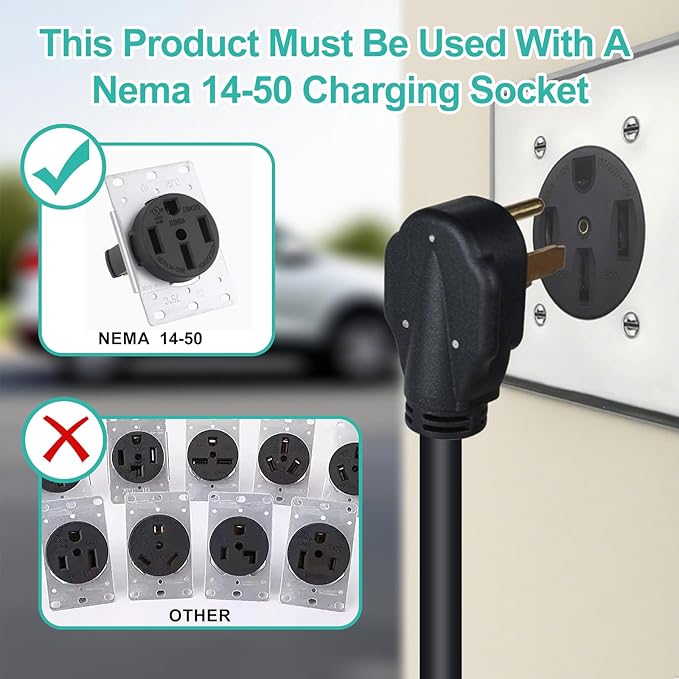 Level 2 EV Charger,40Amp 9.6KW,(WiFi APP/Plug-Play),240V NEMA 14-50 Plug,25ft ETL Listed Cable/J1772 Connector,IP66 Waterproof,Adjustable Current,Delay Timer,Electric Vehicle Charging Stations