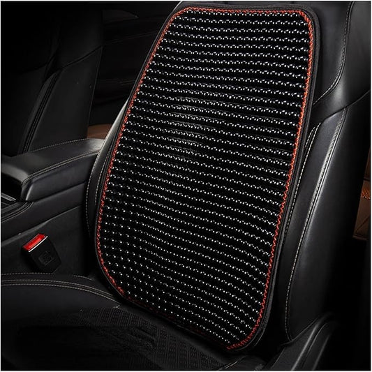 TOMSE Car Seat Chair Back Cushion for BMW X3 G01 2019 2020 2021 2022 2023 2024, Wooden Beads Ventilate Mesh Lumbar Brace Strong Durable Relieve Fatigue Summer Interior Accessories,C-Backrest
