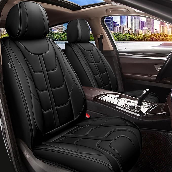 TTX LIGHTING Car Seat Covers fit for Chevrolet Trailblazer 2021-2026 Front Seat: Premium Leather Automotive Seat Cover with Airbag Compatible Waterproof (2 Seats, Black)