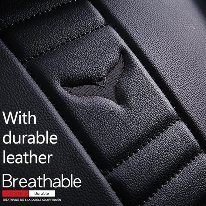 for Toyota RAV4 2008-2025 Car Seat Covers, Full Coverage Customized Seat Covers Premium Leather Waterproof Stain-Resistant Easy to Install (Front Set, Black)