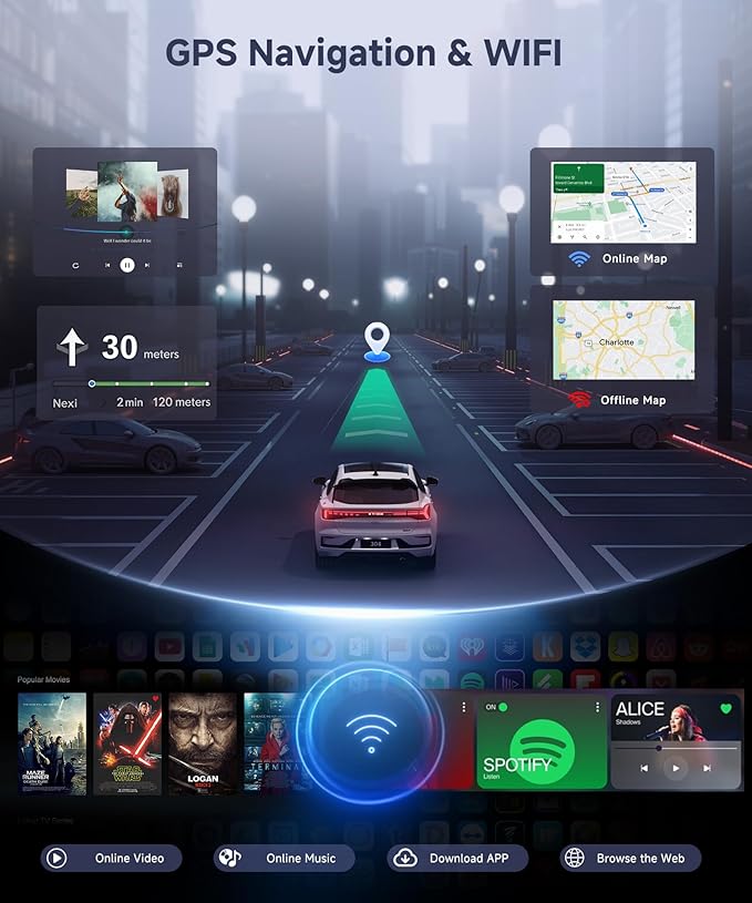 4G+64G Android Car Stereo for VW Golf MK5 MK6 Passat Jetta Tiguan T5 EOS Polo with Wireless CarPlay Android Auto, 7 Inch Touchscreen Car Radio GPS WiFi SWC Bluetooth 32EQ Backup Camera