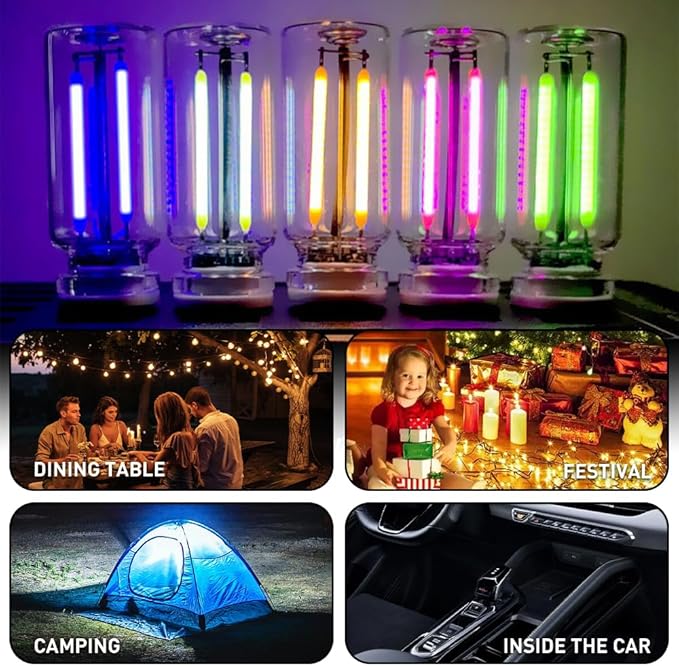 4Pcs Car USB Night Light, Touch Adjustment LED Ambient Lighting Plug in USB Automotive Night Lamps, Mini LED Bulb for Car, Camping, Holiday, Decoration, Bedroom, Party(Green)
