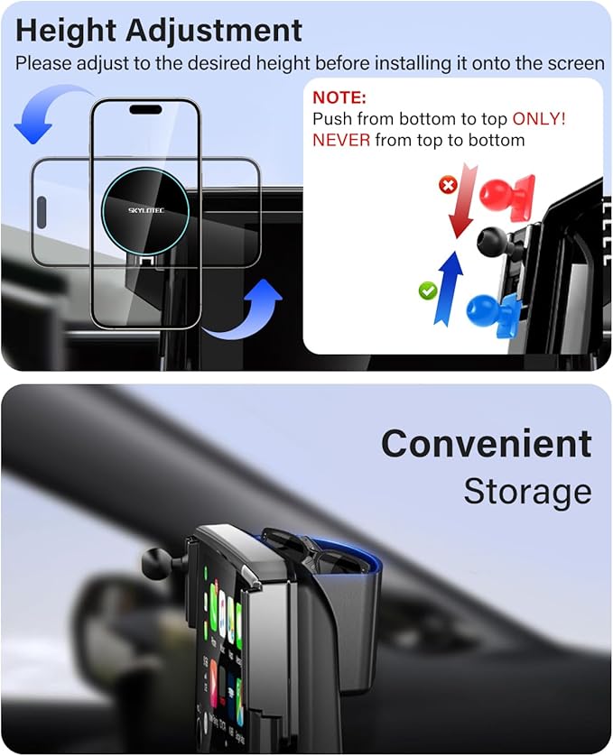 Phone Mount for Toyota Corolla/Corolla Hatchback 2019-2026/ Corolla Cross 2022-2026 Accessories 8-Inch Screen, Car Phone Holder Compatible with MagSafe, Strong Magnets Fast Wireless Charger Base
