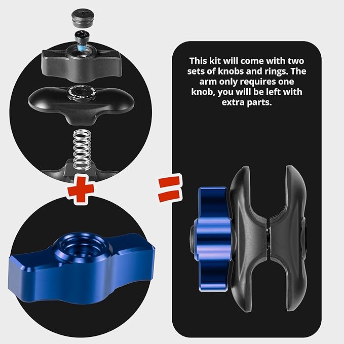Tackform Link Vent Phone Mount Compatible with 2015-2020 Ford F-150, 2017-2021 Super Duty, 2018-2021 Expedition | Aluminum | Universal Magnetic Holder | 2" Arm | Blue Knob | (NOT MAGSAFE Compatible)