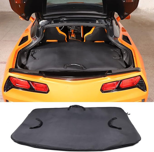 Hardtop Removable Roof Panel Storage Bag Compatible with Corvette C7 Stingray Coupe 2014 2015 2016 2017 2018 2019 (Manual Sunroof) Black Leather