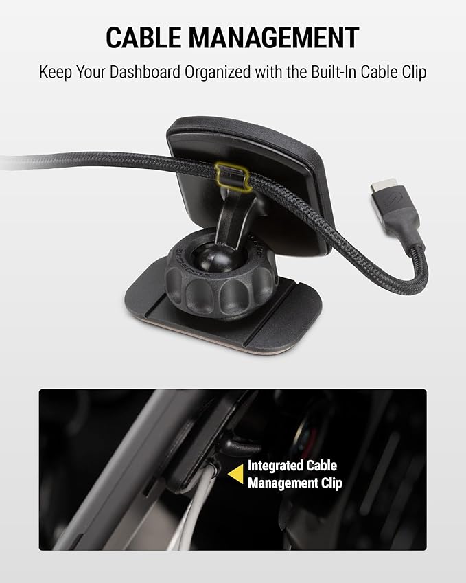 Scosche MAGDM MagicMount Magnetic Car Phone Holder - Strong Magnet Mount for iPhone and Android - Secure Magnetic Cell Phone Mount for Dash - Universal 360° Adjustable Mobile Cellphone Holder
