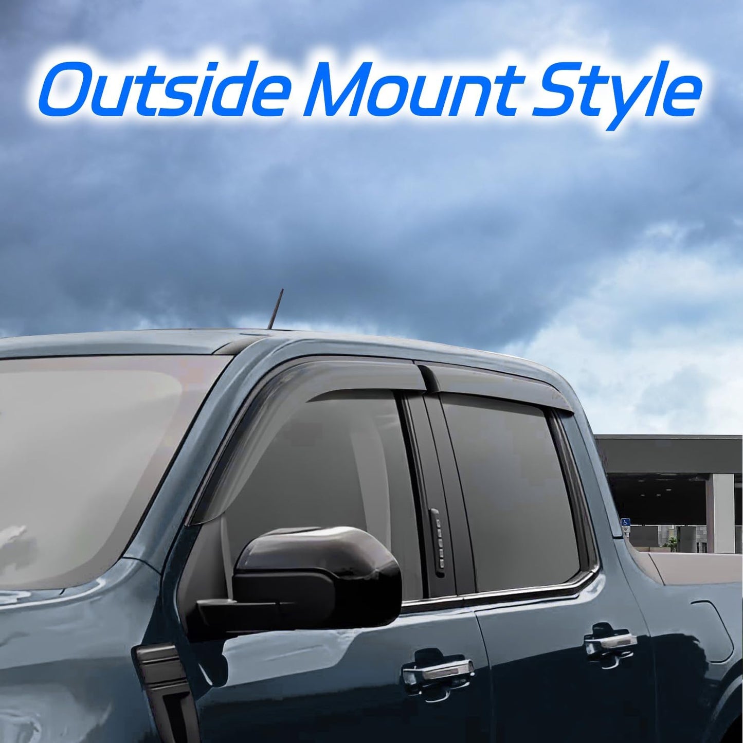 Rain Guard Fit for 2008-2020 Dodge Grand Caravan, 2008-2016 Chrysler Town & Country, Outside Mount Side Window Visor Vent Deflector Shade, 4pcs