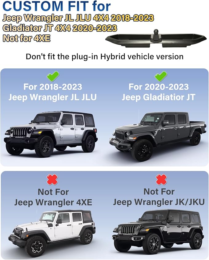 Phone Mount for Jeep Wrangler JL JLU 2018-2023/Gladiator JT 2020-2023 Accessories Magnetic Phone Holder for MagSafe, Magnets Fast Wireless Charger Dashboard Mount Dash Tray (Only for 4X4, Not for 4XE)